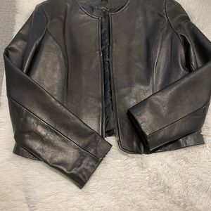 Ladies leather jacket /id. Brand, sz 16